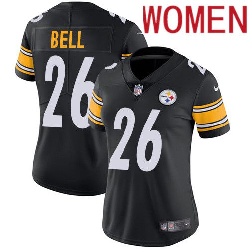 Women Pittsburgh Steelers #26 LeVeon Bell Nike Black Vapor Limited NFL Jersey